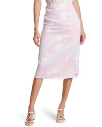 Roxy Lonely Star Floral Tie-dye Print Skirt In Orchid Petal No Flow At Nordstrom Rack - Pink
