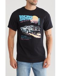 Riot Society - Back To The Future Delorean Cotton Graphic T-shirt - Lyst