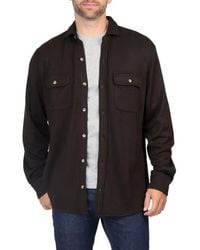 Tailorbyrd - Melange Solid Button-Front Long-Sleeve Shirt - Lyst