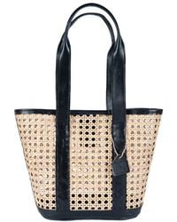 Jelavu - Sandi Rattan & Leather Tote Bag - Lyst