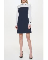 Tommy Hilfiger - Colorblock Long Sleeve Dress - Lyst