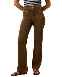 Faherty - Patch Pocket High Waist Wide Leg Stretch Terry Pants - Lyst