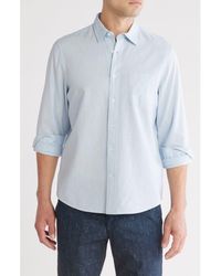 14th & Union - Solid Linen Blend Button-Up Shirt - Lyst
