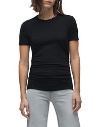 Hudson Jeans - Ruched Crewneck Stretch Cotton T-Shirt - Lyst
