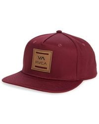 RVCA - Standard Logo Patch Snapback Cap - Lyst