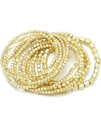 Adornia - Set Of 10 Beaded Stretch Bracelets - Lyst