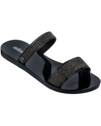 Melissa Cloud Slide Sandals in Black | Lyst