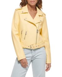 Levi's - Faux Leather Fashion Belted Moto Jacket - Lyst