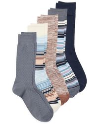 Nordstrom Rack - 5-Pack Assorted Ultrasoft Feeder Stripe Crew Socks - Lyst