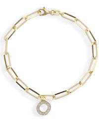 Meshmerise - Diamond Initial Charm Bracelet - Lyst