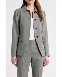Tahari - The Greta Check Wool Blend Jacket - Lyst