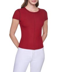 DKNY - Short Sleeve Contrast Stitch T-Shirt - Lyst