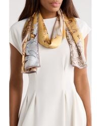 La Fiorentina - Floral Print Silk Scarf - Lyst