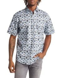 Brax - Hardy Floral Stretch Short Sleeve Button-Up Shirt - Lyst