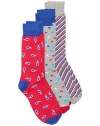 Lorenzo Uomo - Assorted 3-Pack Crew Socks - Lyst