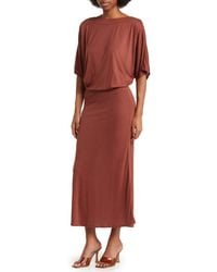 Go Couture - Dolman Short Sleeve Maxi Dress - Lyst