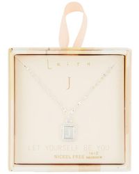 Leith - Initial Pendant Necklace - Lyst