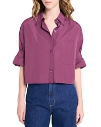 Twp - Next Ex Crop Cotton Button-Up Shirt - Lyst