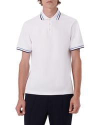 Bugatchi - Tipped Short Sleeve Cotton Polo - Lyst
