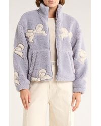 Thread & Supply - Bow Patch Faux Shearling Jacket - Lyst