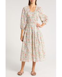 The Great - The Moonstone Floral Long Sleeve Dress - Lyst