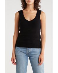 DKNY - V-Neck Sweater Tank - Lyst