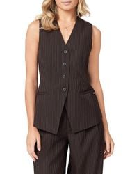 Scotch & Soda - Pinstripe Longline Vest - Lyst