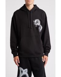 HUGO - Dirosehood Oversize Floral Graphic Hoodie - Lyst