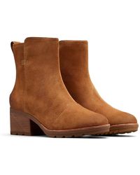 women's sorel slimshortie waterproof leather boots