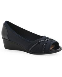 White Mountain - Boldest Wedge Peep Toe Pump - Lyst