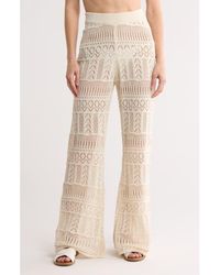 Elan - Open Knit Wide Leg Cover-Up Pants - Lyst
