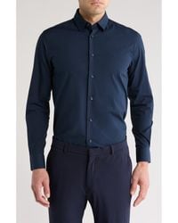 Roberto Cavalli - Slim Fit Stretch Cotton Dress Shirt - Lyst