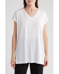 Eileen Fisher - V-neck ® Lyocell T-shirt - Lyst