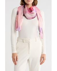 BCBGMAXAZRIA - Ink Bloom Square Scarf - Lyst