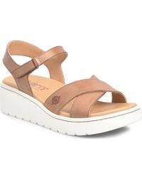 Børn - Katrina Ankle Strap Platform Wedge Sandal - Lyst