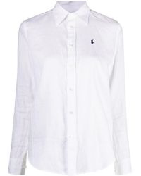 Polo Ralph Lauren Embroidered Logo Shirt - White