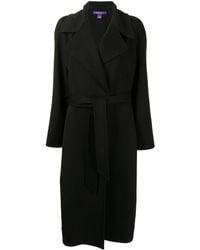 Ralph Lauren Collection Tie Waist Trench Coat - Black