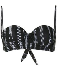 Moschino Synthetic Zip Print Jumpsuit 