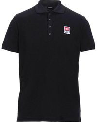 DIESEL T-kal-patch Black Polo Shirt