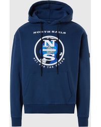 North Sails - Sweat-shirt à capuche en polaire brossée à imprimé graphique - Lyst