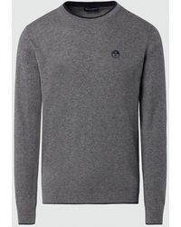 North Sails - Rundhalspullover Mit Logostickerei - Lyst
