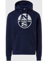 North Sails - Sweat-Shirt À Capuche Avec Maxi Logo Imprimé - Lyst