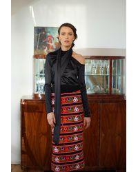 Julia Allert Brand - Mid-calf Embroidered Skirt - Lyst