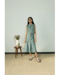 Anushé Pirani - Button-down Midi Skirt - Lyst