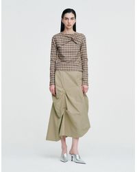 KIMZISU - Twisted Check High-neck Top - Lyst