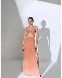 MANNATT GUPTA - Gathered Cut-out Maxi In Clay - Lyst