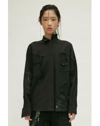 JENN LEE - Patch Shirt (black) - Lyst