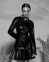 MAMZI - Leather Shirt Dress - Lyst