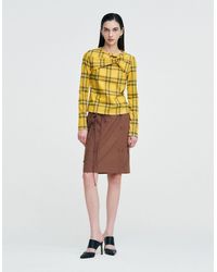 KIMZISU - Twisted Check High-neck Top - Lyst