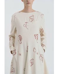JINSUN - Printed Morph Silk Dress - Lyst